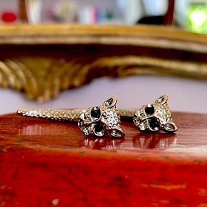 Leopard Face Earrings